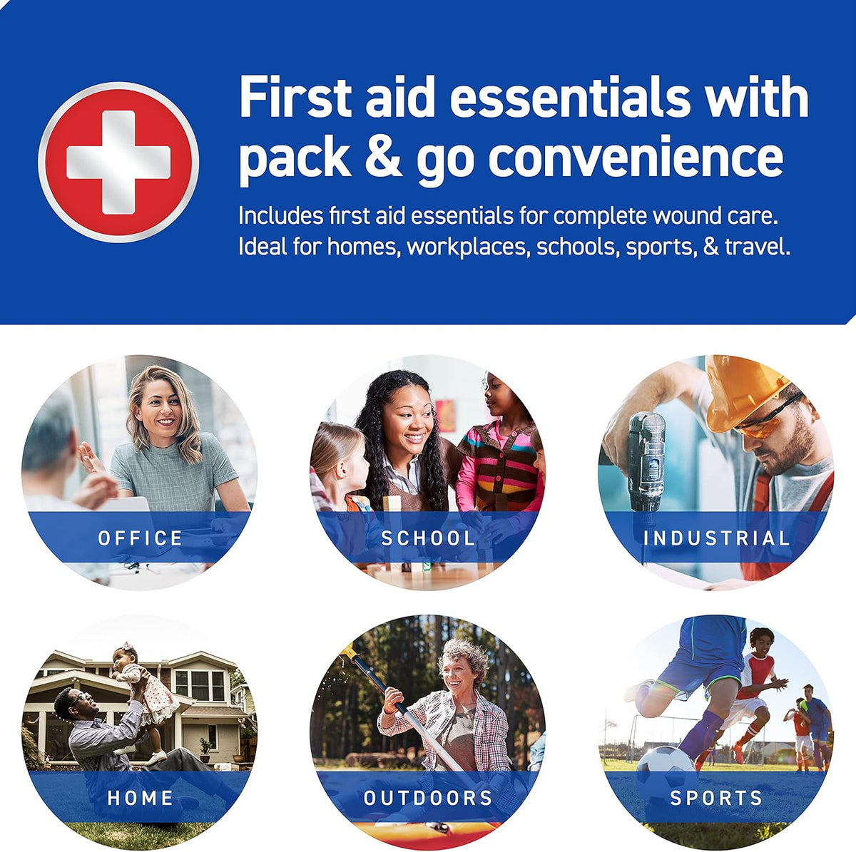 Care Science First Aid Kit, 110 Pieces | Professional Use for Travel, Work, School, Home, Car, Emergency, Survival, Camping, Hiking, and More
