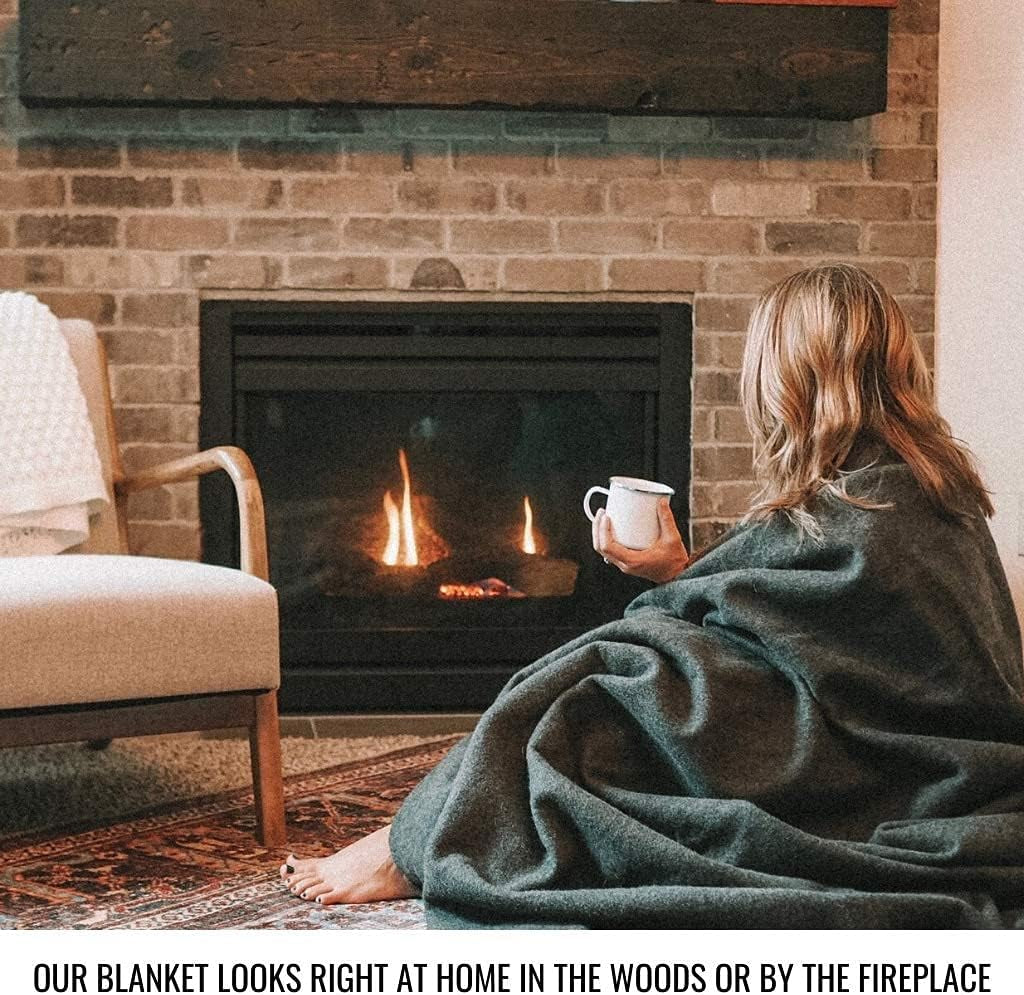 Arcturus Military Wool Blanket - Warm, Thick, Washable - Great for Outdoors, Camping, Stadium Blanket, Picnics, Travel - Car & Bushcraft Survival Kits