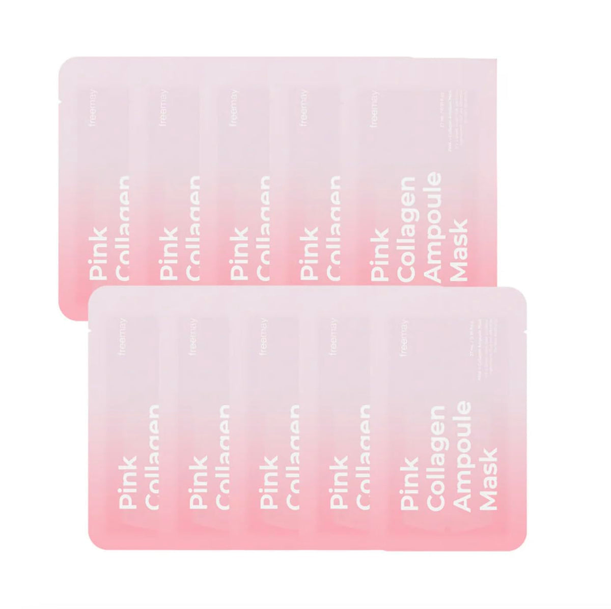 freemay Pink Collagen Ampoule Mask 27ml (0.91 fl oz) × 10 Sheets