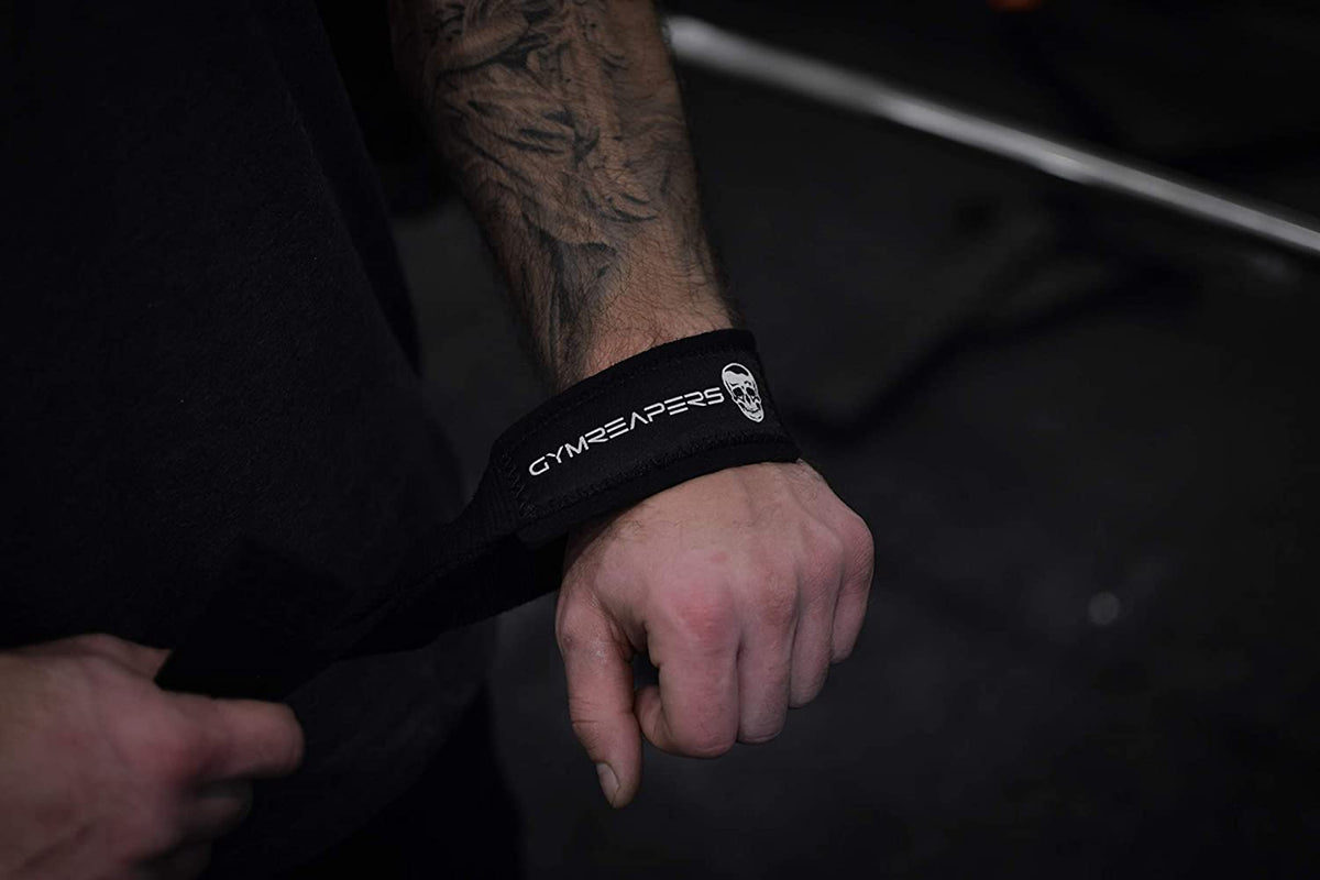 Gymreapers Lifting Wrist Straps for Weightlifting, Bodybuilding, Powerlifting, Strength Training, & Deadlifts - Padded Neoprene with 18 Inch Cotton
