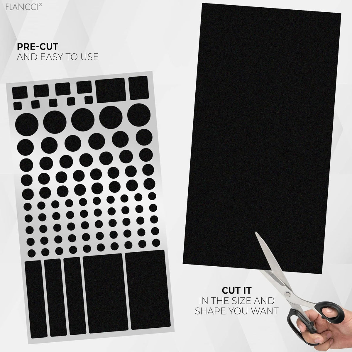 FLANCCI LED Light Blocking Stickers, Light Dimming Filters, (2 Sheets) Dimming Sheets for Routers, LED Covers Blackout, Dimming 50% ~ 80% of LED Lights, (2Sheets = 1 Cut Out + 1 Uncut)