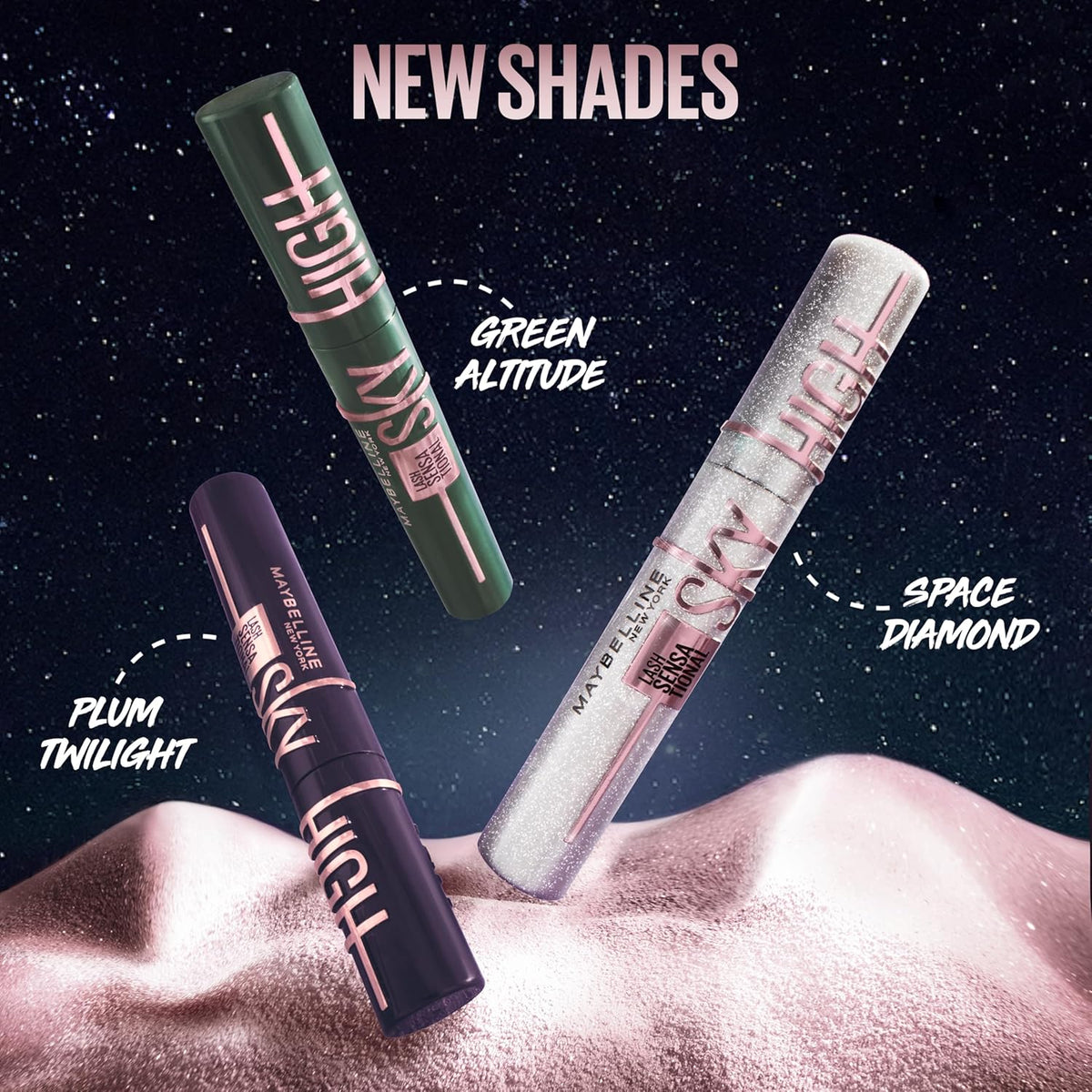 Maybelline Lash Sensational Sky High Washable Mascara Makeup, Volumizing, Lengthening, Defining, Curling, Multiplying, Buildable Formula, Blackest Black, 1 Count