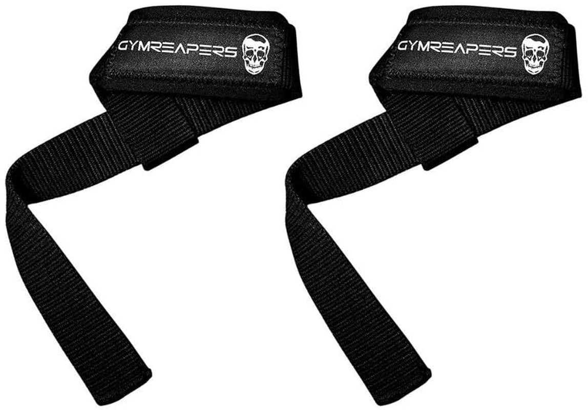 Gymreapers Lifting Wrist Straps for Weightlifting, Bodybuilding, Powerlifting, Strength Training, & Deadlifts - Padded Neoprene with 18 Inch Cotton