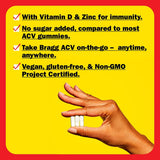 Bragg Organic Apple Cider Vinegar Capsules with Vitamin D and Zinc - (2 Pack) 90 Count - Supports Immune System