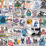 200 PCS Funny Holographic Stickers for Adults, Waterproof Vinyl Sarcastic Meme Decals for Laptop, Water Bottle, Phone, Kindle, Journal, Scrapbook, Bumper, Skateboard, Luggage, No Repeats