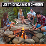 2Lb Fatwood Fire Starter Sticks | 100% Natural Fire Starters for Campfires, Firepit, Wood Stoves, Fireplaces, BBQ | Start a Fire W/Just 2 Sticks | Camping Essentials by Billy Buckskin (2Lb Bag)