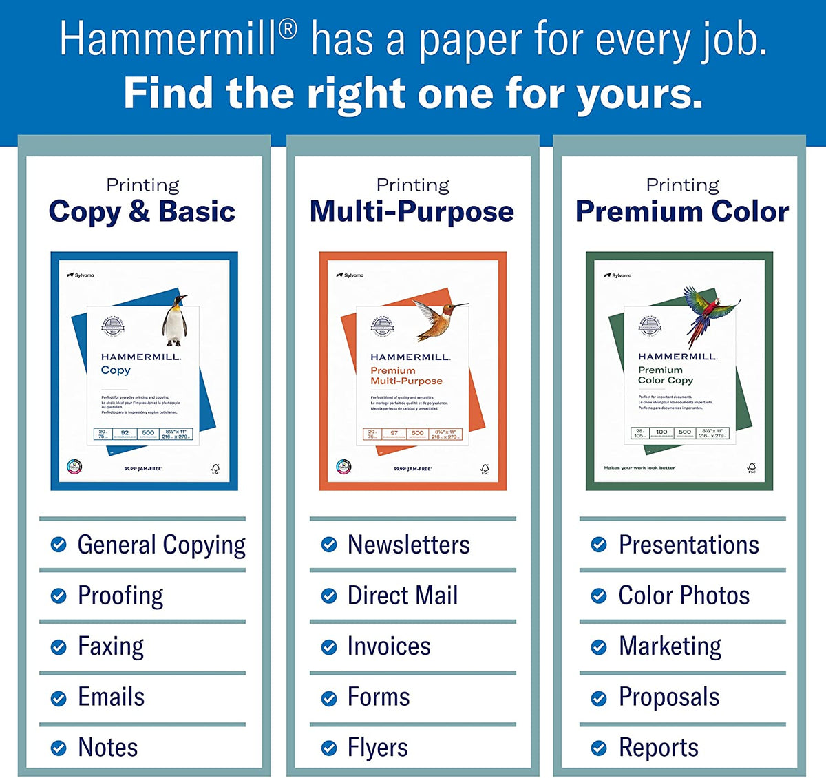 Hammermill Printer Paper, 20 Lb Copy, 8.5 X 11-8 Ream (4,000 Sheets) - 92 Bright, Made in the USA