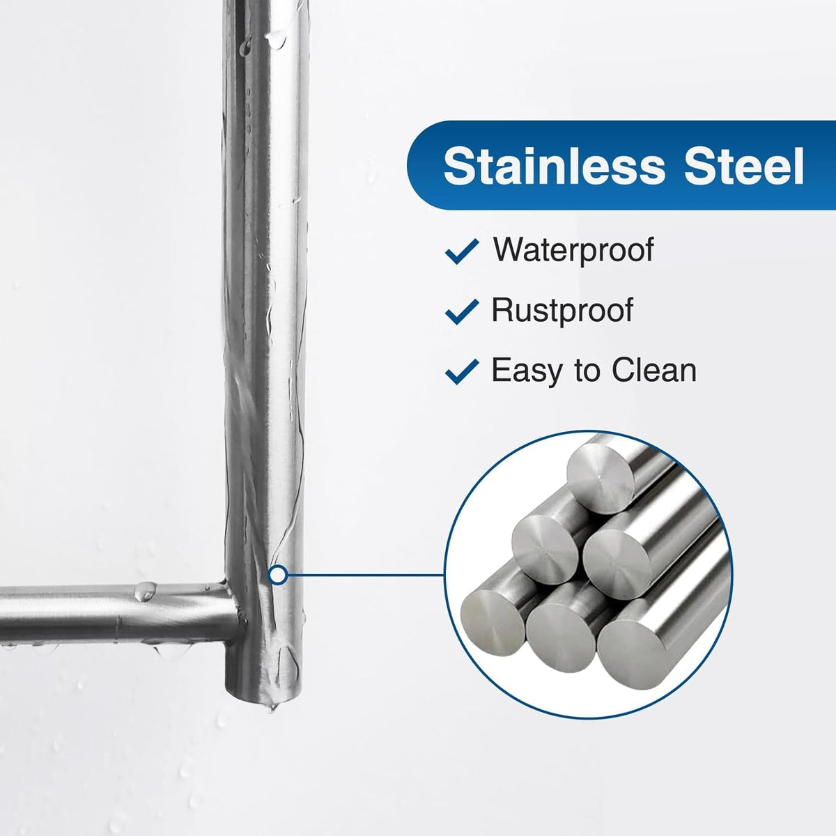 Paper Towel Holder - Self-Adhesive or Drilling, Brushed Nickel, Wall Mounted, SUS304 Stainless Steel Kitchen Roll Dispenser under Cabinet