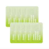 freemay Vegan Green Heartleaf Ampoule Mask 27ml (0.91 fl oz) × 10 Sheets
