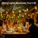 MGVIH Outdoor String Led Patio Lights: 65Ft 20M outside Waterproof Light with Remote Dimmable ST38 Shatterproof Bulb Connectable Hanging Outdoor Electric Lighting for Backyard Yard Gazebo Porch Party