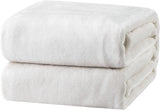 Bedsure Gentlesoft Fleece Blankets Queen Size White - Mothers Birthday Gifts for Women Bed Blanket Soft Lightweight Plush Fuzzy Cozy Luxury Microfiber, 90X90 Inches