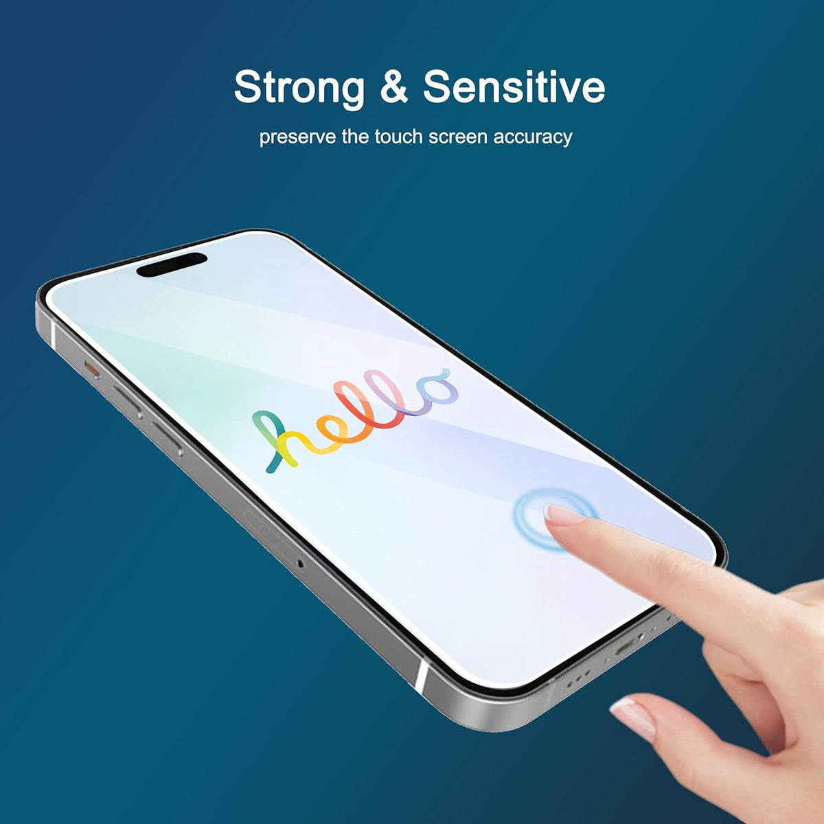 Screen Protector for Iphone 16 / Iphone 15 / Iphone 15 Pro [6.1 Inch] Display 3 Pack Tempered Glass, Dynamic Island Compatible, Case Friendly [Not for Iphone 16 Pro 6.3 Inch].