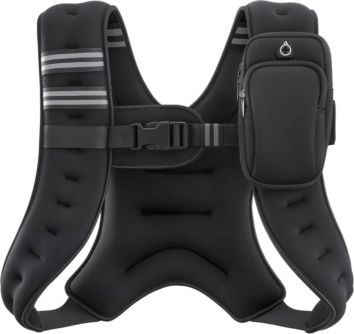 ZELUS Weighted Vest, 6Lb/8Lb/12Lb/16Lb/20Lb/25Lb/30Lb Weight Vest with Reflective Stripe for Workout, Strength Training, Running, Fitness, Muscle Building, Weight Loss, Weightlifting