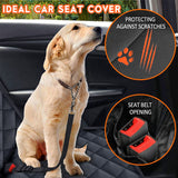 Yuntec Dog Car Seat Cover, Back Seat Cover for Dogs Pet Car Seat Protector Waterproof Bench Car Seat Cover, Non-Slip Reat Seat Cover Fits Middle Armrest for Most Cars Trucks Suvs - Black