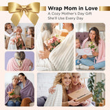 Bedsure Gentlesoft White Throw Blanket for Couch - Mothers Gifts Day Birthday Gifts for Women Mom Her, Soft Cozy Fleece Summer Throw Blanket for Girl, Room Home Bedroom Decor, off White, 50X60 Inches