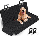 Yuntec Dog Car Seat Cover, Back Seat Cover for Dogs Pet Car Seat Protector Waterproof Bench Car Seat Cover, Non-Slip Reat Seat Cover Fits Middle Armrest for Most Cars Trucks Suvs - Black