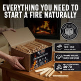 40Lb Fatwood Fire Starter Sticks | 100% Natural Fire Starters for Grill, Campfire, Wood Stoves, Bonfires | Easy Firestarter W/Just 2 Sticks in All Weather Conditions by Billy Buckskin (40Lb Box)