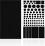 FLANCCI LED Light Blocking Stickers, Light Dimming Filters, (2 Sheets) Dimming Sheets for Routers, LED Covers Blackout, Dimming 50% ~ 80% of LED Lights, (2Sheets = 1 Cut Out + 1 Uncut)
