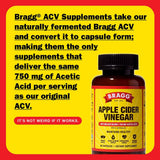 Bragg Organic Apple Cider Vinegar Capsules with Vitamin D and Zinc - (2 Pack) 90 Count - Supports Immune System