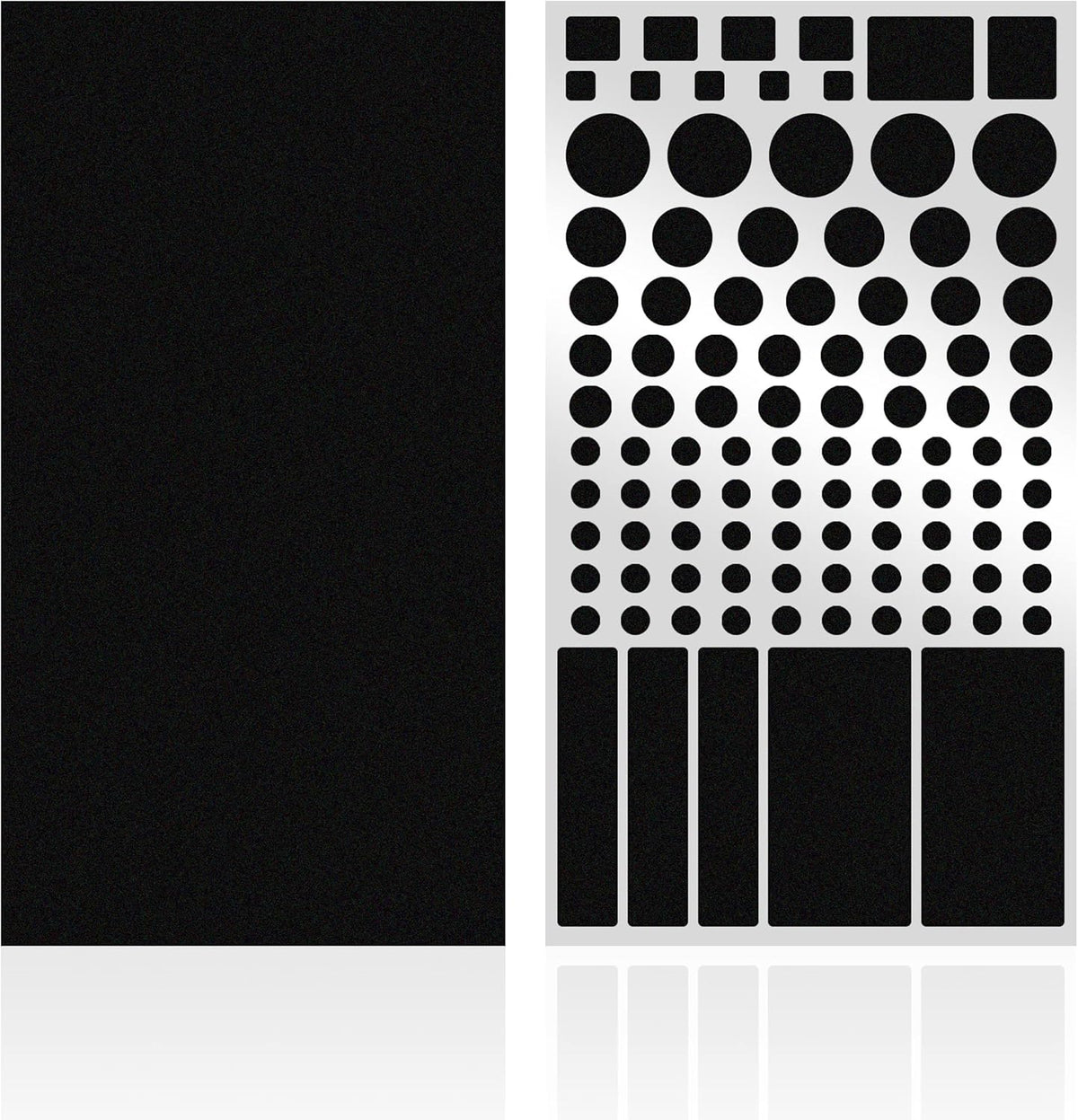 FLANCCI LED Light Blocking Stickers, Light Dimming Filters, (2 Sheets) Dimming Sheets for Routers, LED Covers Blackout, Dimming 50% ~ 80% of LED Lights, (2Sheets = 1 Cut Out + 1 Uncut)