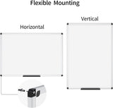 VIZ-PRO Magnetic Dry Erase Board, 36 X 24 Inches, Silver Aluminium Frame