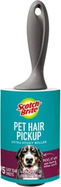 Scotch-Brite Pet Hair Pickup Extra Sticky Lint Roller, Designed for Removing Fur + Fluff on Couches, Clothes, Dog and Cat Beds, & More, 1 Pack, 95 Easy-Tear Adhesive Sheets Total