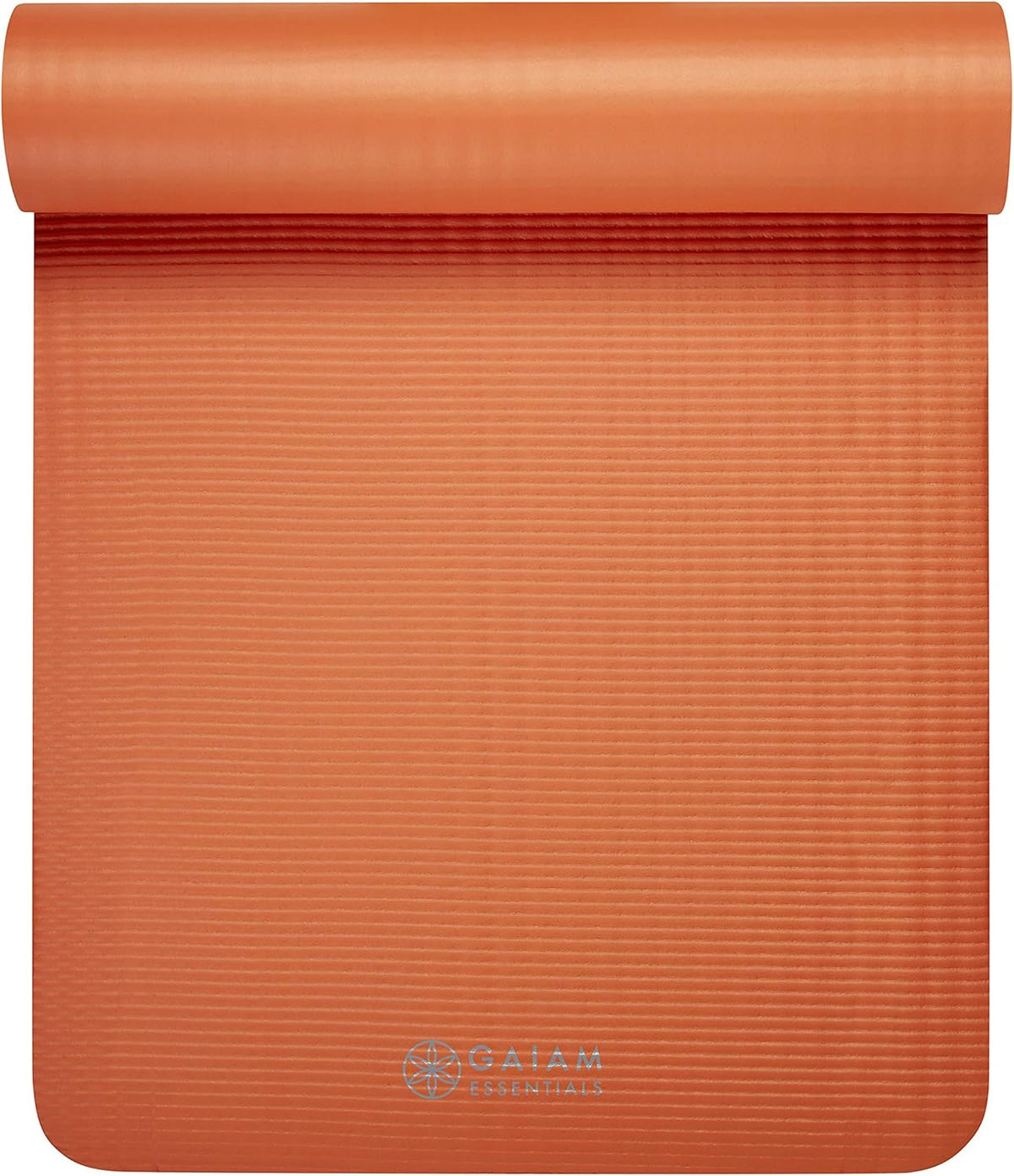 Gaiam Essentials 2/5" Thick (10Mm) Yoga & Pilates, Fitness & Exercise Mat with Easy-Cinch Carrier Strap Cusion Support for Fitness and Gym Workouts