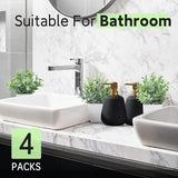 Der Rose 4 Pack Fake Plants Mini Artificial Greenery Potted Plants for Home Decor Indoor Office Table Room Farmhouse Bathroom Decor