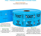 1000 Tacticai Raffle Tickets, Blue (1 of 8 Colors), Double Roll, Ticket for Events, Entry, Class Reward, Fundraiser & Prizes