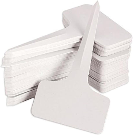 KINGLAKE Plant Labels,100 Pcs Multicolor Waterproof Plastic Plant Tags T-Type Nursery Garden Labels 6 X10Cm,5 Colors