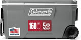 Coleman Classic Series Insulated Portable Rolling Cooler with Wheels, Leak-Resistant Outdoor Hard Cooler Keeps Ice up to 5 Days, 62-Quart