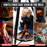 2Lb Fatwood Fire Starter Sticks | 100% Natural Fire Starters for Campfires, Firepit, Wood Stoves, Fireplaces, BBQ | Start a Fire W/Just 2 Sticks | Camping Essentials by Billy Buckskin (2Lb Bag)
