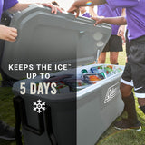 Coleman Classic Series Insulated Portable Rolling Cooler with Wheels, Leak-Resistant Outdoor Hard Cooler Keeps Ice up to 5 Days, 62-Quart