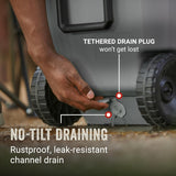 Coleman Classic Series Insulated Portable Rolling Cooler with Wheels, Leak-Resistant Outdoor Hard Cooler Keeps Ice up to 5 Days, 100-Quart