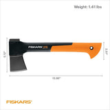 Fiskars X24 Universal Axe 24", Forged Steel Blade for Felling Trees & All-Purpose Chopping, Shock-Absorbing Fibercomp Handle & Low-Friction Coating for Clean Cuts in Fresh Resinous Wood